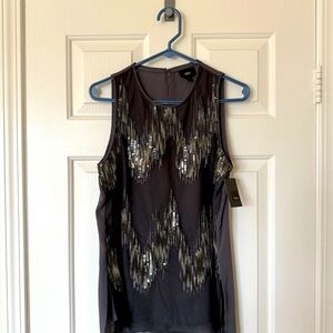 Mossimo Supply Co Black Sequin Sleeveless Tank Top